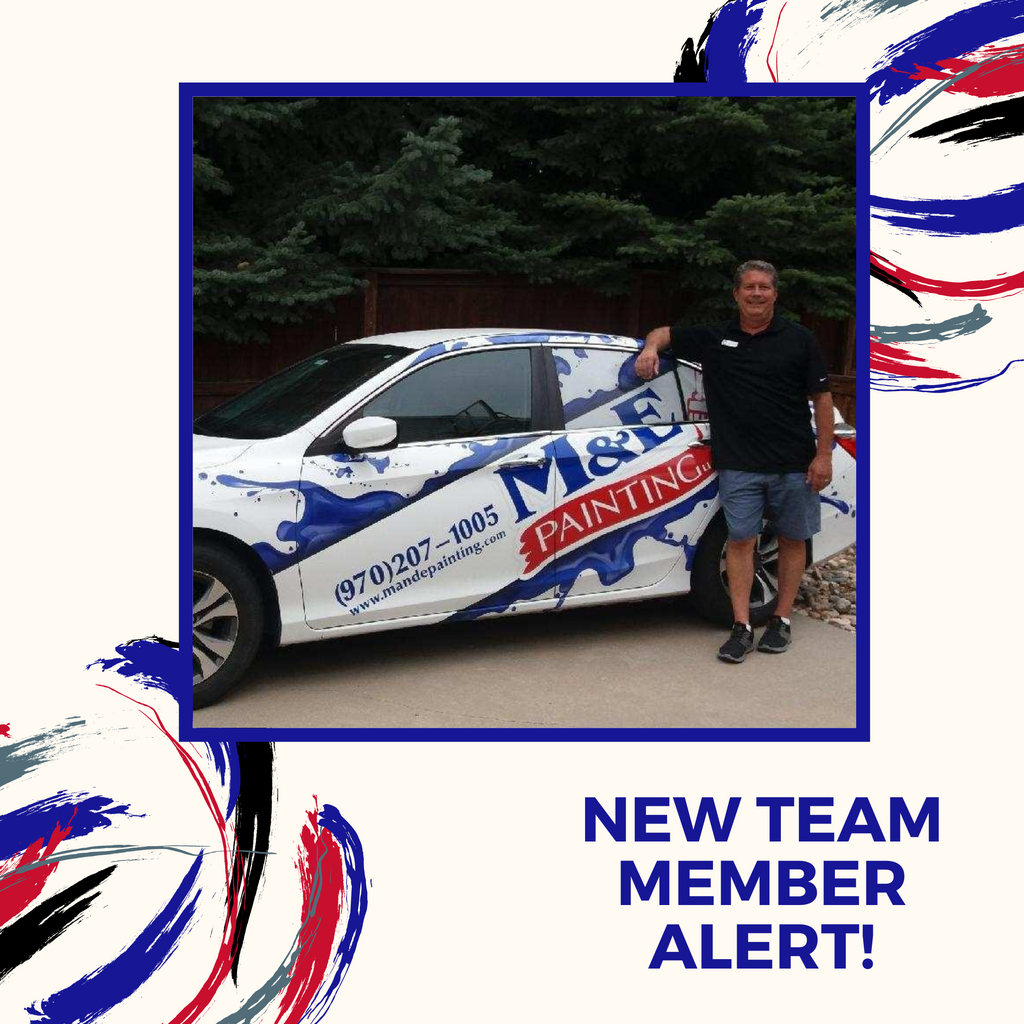 MandEPainting's tweet photo. We are so excited to announce our newest team member, Jim Grimm! You may see him cruisin' around between appointments in the M&amp;E car so be sure to say hi or give him a wave. Welcome to the team, Jim! https://t.co/bIQiDVbL39