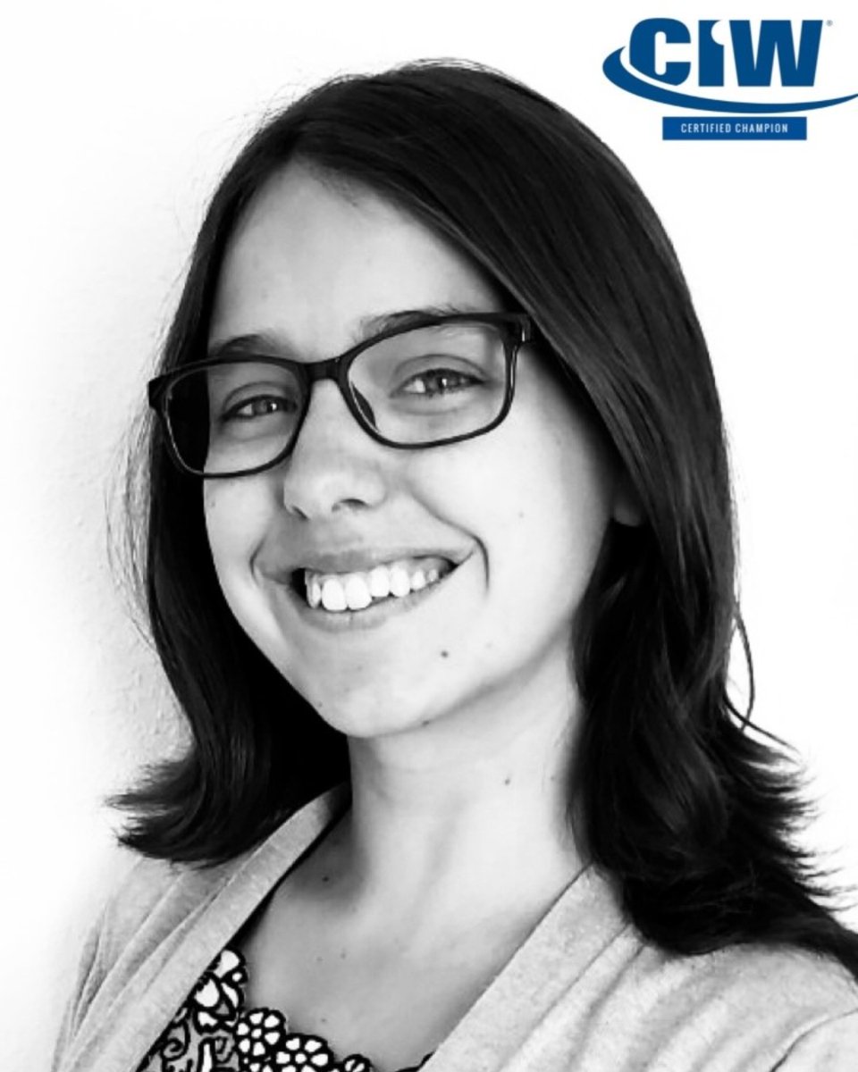 CIWCertified's tweet photo. Since then Gabi has completed two CIW certifications. Gabi will also receive her Bachelors in Software Development in December. #CIWChampion #CertificationPartners #CIWCertificationPartners #TransformingLives #OneCertificationAtATime #CIWMakingAnImpact https://t.co/gKQleJU31i