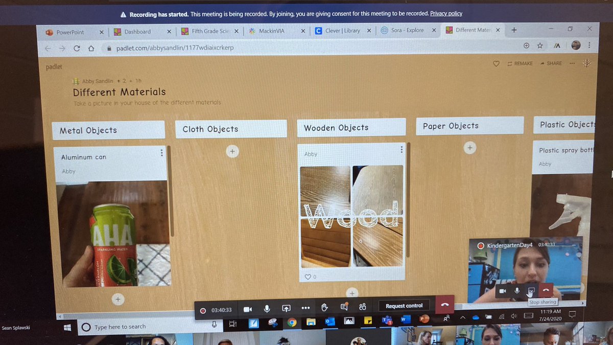 Kmj1001's tweet image. Thanks for sharing how to use @padlet for kindergarten science! #CobbNTA2020 @MrsAbbySandlin @SciSean @STEMcobb