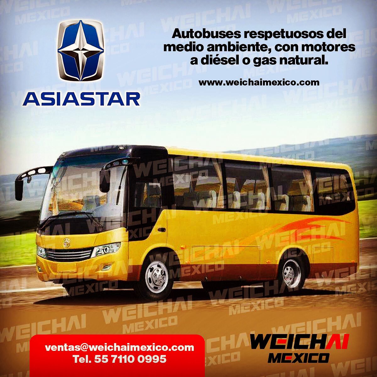 asiastar_mexico's tweet photo. Nuestros autobuses además de ofrecer todas las normas de seguridad, se rigen por el respeto al medio ambiente #asiastar #weichai #weichaimexico #autobuses #motordiesel #motorgas #gasnaturalvehicular #autobuspasajeros #ecologia https://t.co/I1Vvr6JcQi