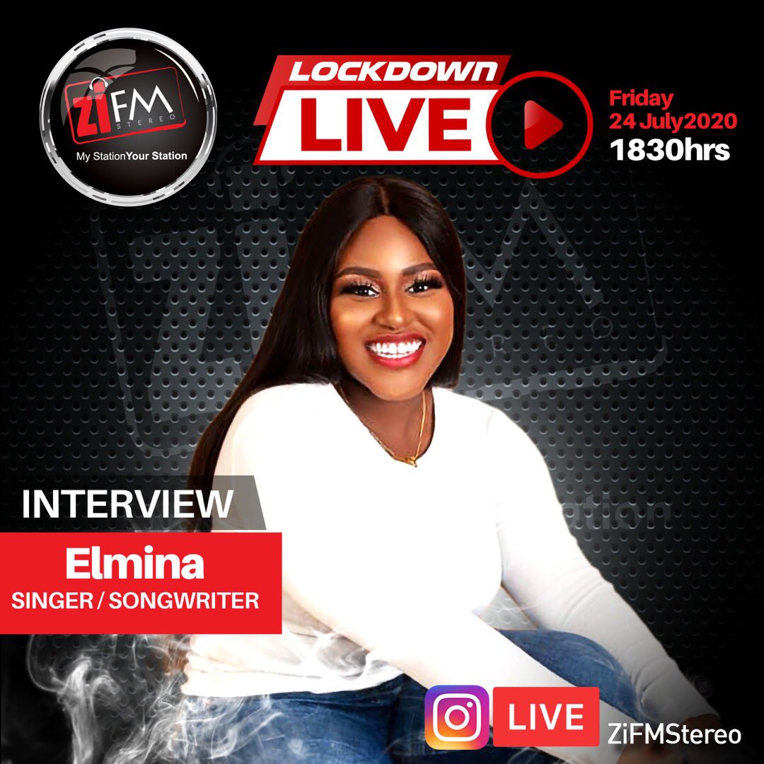 ZiFMStereo's tweet photo. It’s #CurfewOclock and Tonight on #ZiFMLockdownLive @ladykuda travels to Nigeria & speaks to @therealelmina live on our Instagram page at 1830hrs. Do tune in https://t.co/36ghnmLJDJ