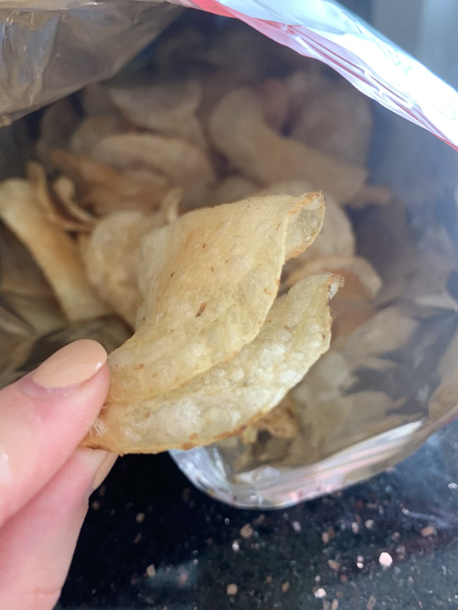 LiviBarnes's tweet photo. @Tyrrells just opened my bag of sweet chilli &amp; red pepper crisps to find it is a bag of completely plain crisps... https://t.co/CiOjotR7q7