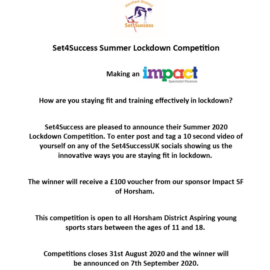 BluecoatSports's tweet photo. We are proud sponsors of @set4successuk and they have just announced their Summer 2020 Lockdown competition. It's open to all Horsham District Aspiring young sports stars between the ages of 11 and 18. See full details below...
#set4success #bluecoatsports https://t.co/L30qNLF84P
