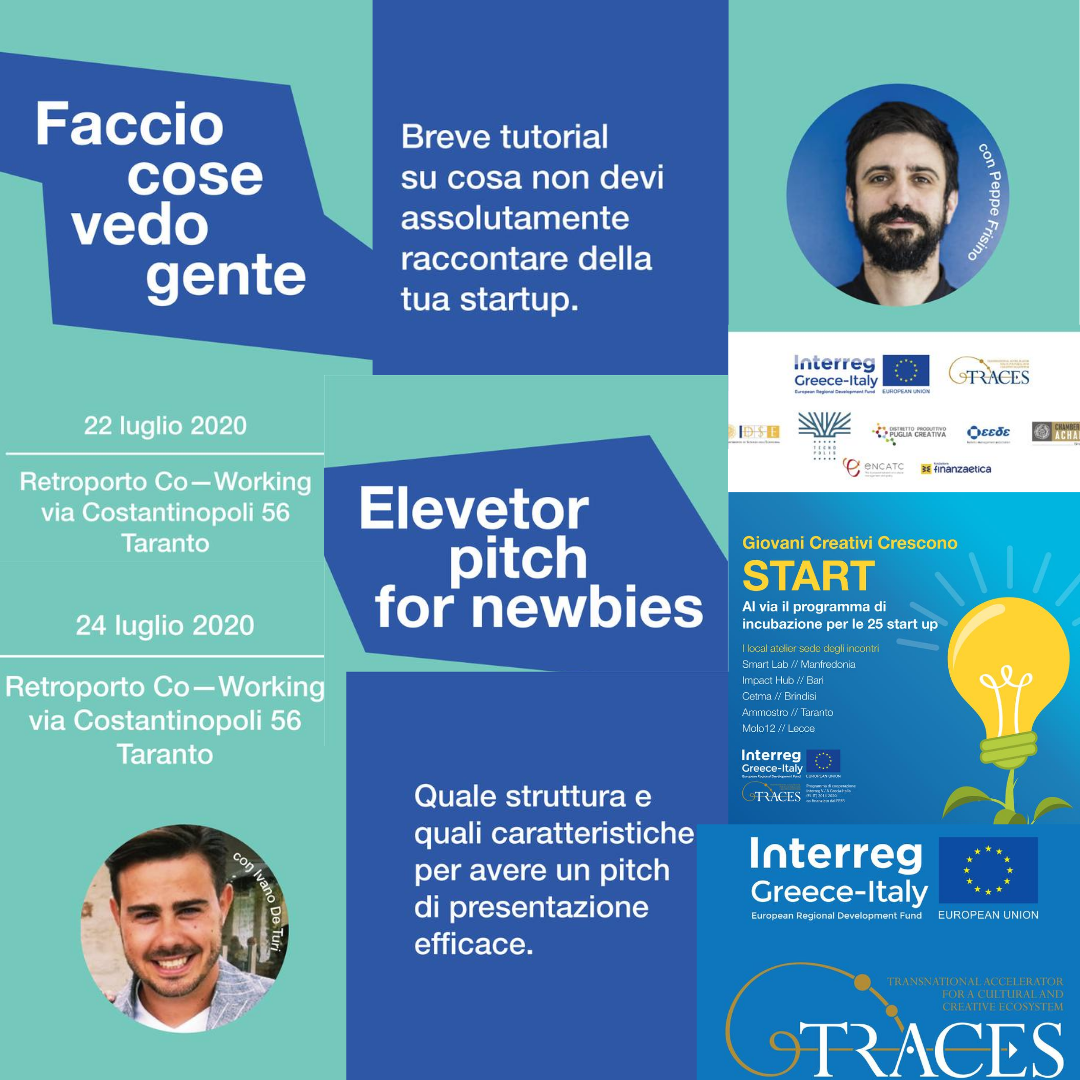 InterregTraces's tweet image. Due imperdibili appuntamenti questa settimana per le #startup incubate nel #LocalAtelier di #Taranto #Retroporto #Ammostro