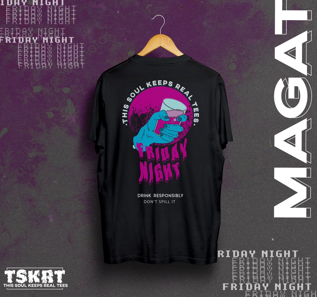 tskrtclothing's tweet photo. FIRST DROP FOR OUR FRIDAY NIGHT COLLECTION
MAGAT IS NOW OPEN FOR PRE-ORDERS!!! WE ALL MISS OUR FRIDAY NIGHTS SO GRAB THIS CHANCE TO BE LIT EVEN WHILE ON QUARANTINE  FOR ONLY PhP 499.00 DRINK RESPONSIBLY. DON'T SPILL IT! 

DM US YOUR ORDERS NOW @tskrtclothing on fb, ig and twt https://t.co/Pr2uRkPtd7