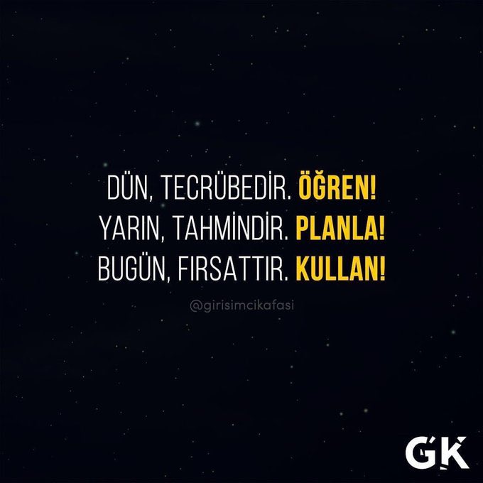 aaydin12's tweet photo. Dün; #TECRÜBEDİR ibret al, öğren ve onu çok iyi geliştir !...

Yarın; #ÖNGÖRÜDÜR hazırlıklı ol, planla ve çok iyi isabet et !...

Bugün; #FIRSATTIR asla heba etme ve onu çok iyi değerlendir !...

#Tam isabet öngörüde bulunan adil, asil ve bilge kimselere gerçekten SELAM olsun !.. https://t.co/PTBxXyh4zs