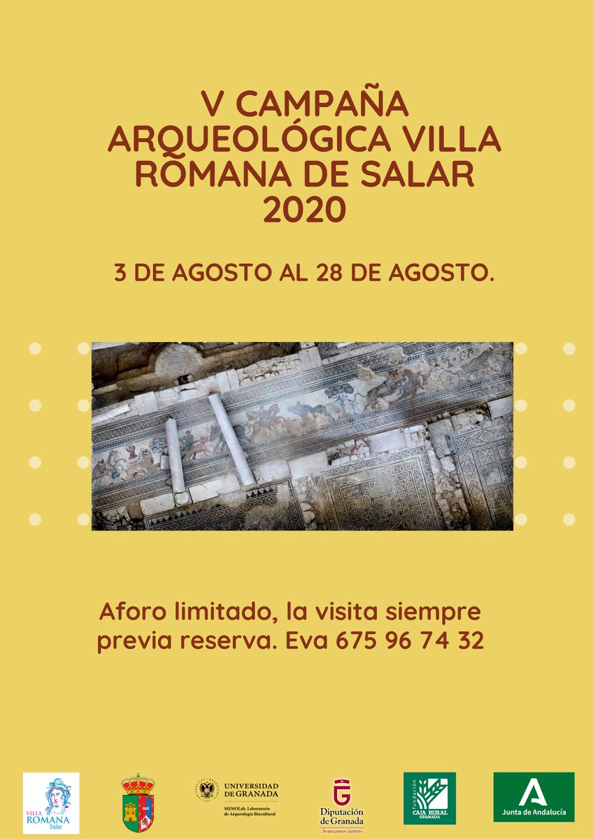 A pocos días de la V Campaña arqueológica Villa romana de Salar, ansiosos por descubrir los nuevos hallazgos... #orgullosalareño #patrimoniomágico