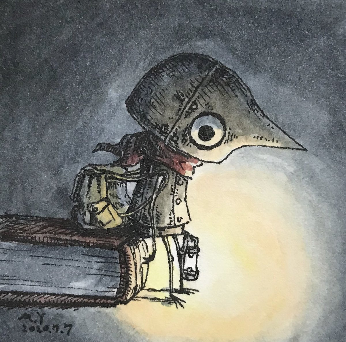 「人間の世界でこっそり暮らす小さな存在を描いています。
 #創作フェス 」|Masahiro Yamamotoのイラスト