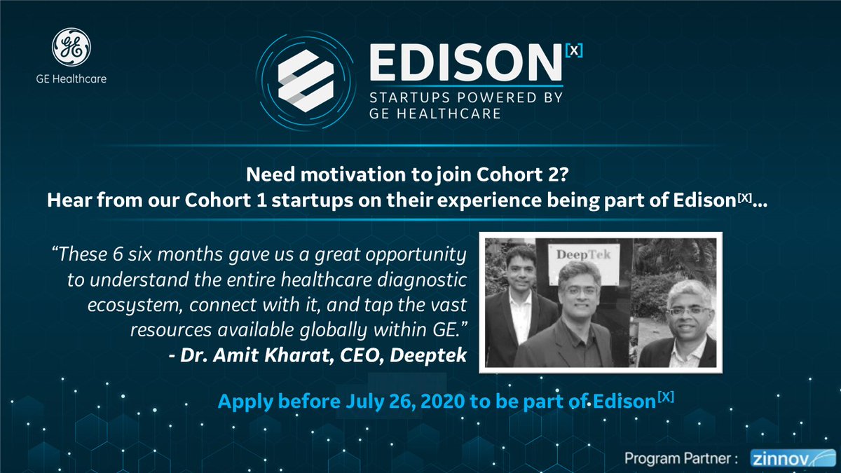 GEHCI_Xlerator's tweet photo. Are you a startup? Join us and benefit from the program...
Register now... https://t.co/pxJiSGQ0vj

@TekDeep
@Zinnov
@NASSCOMCoEIoT
@NASSCOMStartUps
@GEHealthIndia

#edisonx #zinnov #startupcommunity #corporatestartup #startupecosystem #startupaccelerator https://t.co/fWmGdc7B7d