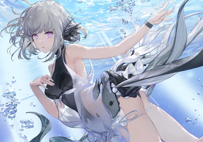 工作图～～
这次画了战双帕弥什的皮肤海报
?深海少女-丽芙
?幽涧青卞-比安卡 