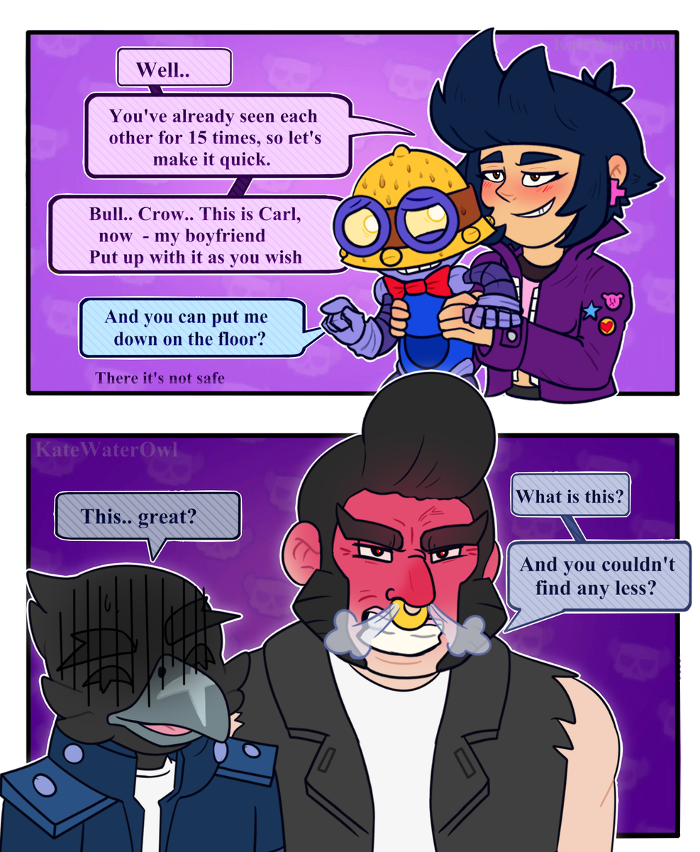kdjfkdy's tweet photo. Представляют друг друга перед своими командами хехе 😤✨
#BrawlStars #BrawlStarsArt #CarlBibi https://t.co/Y8uoLlWHrT