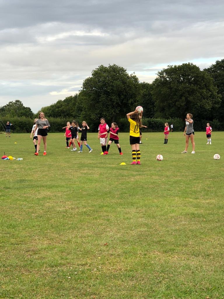 YouthU12s's tweet photo. Was great to see the girls get their 1st taste of an actual game at training last night. Plaudits to the club for putting together a great RA, parental guidance & forms, & track n trace register. Professionally done 👏🏼 @WormleyYouth https://t.co/jiK2dqCxRN
