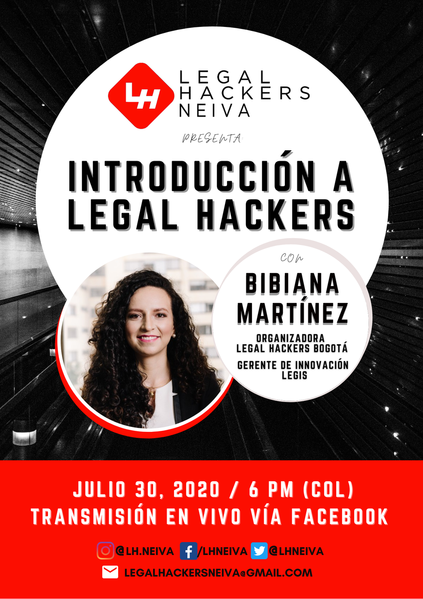 LHNeiva's tweet photo. ¿Quieres conocer qué es #LegalHackers y experiencias en #Colombia y en otros países?
Cordial invitación el próximo jueves 30 de julio al relanzamiento del capítulo de #Neiva por nuestra página de Facebook: https://t.co/suXi3i98d4 @jamesondempsey https://t.co/VZgVvyMwc2
