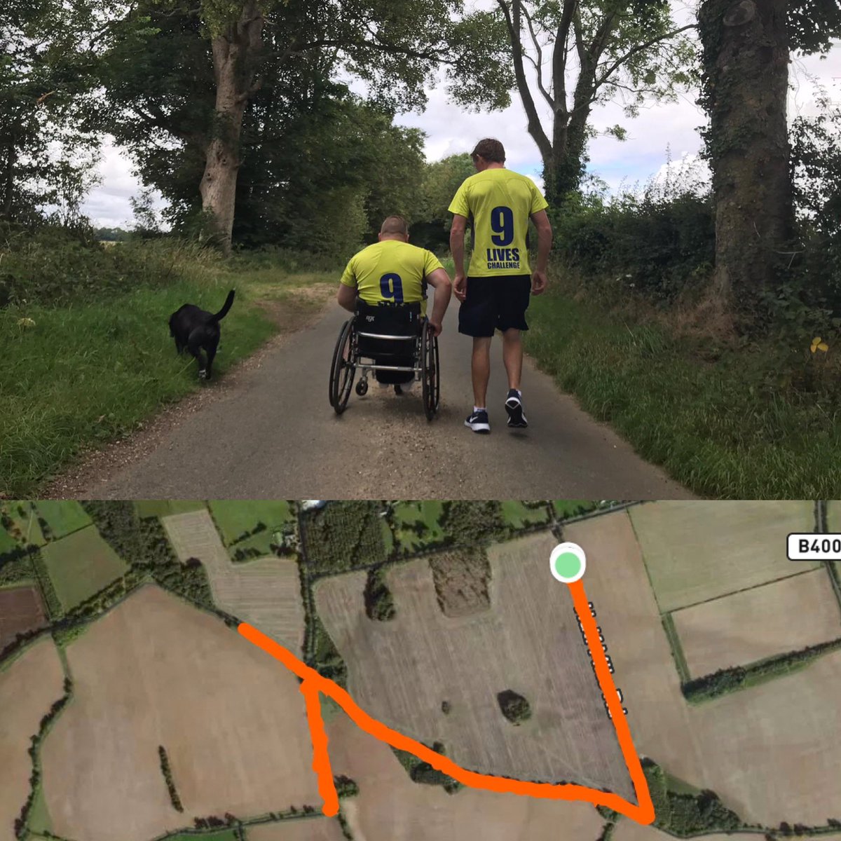 wayne7burton's tweet photo. Myself and @AP_McCoy completed our first 5k of the 40k in the The Injured Jockeys 9 Lives 9 Days 560 Mile Challenge to be completed over the next 9 days this morning. 

#9LIVESCHALLENGE 
#JohnPearceRacing
@IJF_official @Lives560 

♿️🚴🏼‍♀️🚶🏻‍♀️🏃🏻‍♂️🏊🏼‍♂️🔥🙌🏻💪🏻❤️

https://t.co/MpBxXpXxap https://t.co/QskAyMEe8I