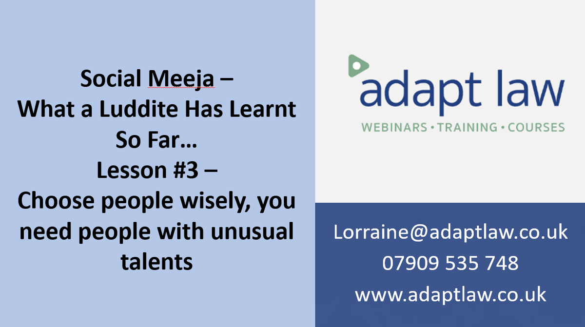AdaptLaw's tweet photo. If you are new to social media, it is important to have the right people around you. Read my article.. https://t.co/pOzTpanVa9 
#socialmedia #solicitors #conveyancing #webinars 
@ThisIsYourLaugh @MusicalGeisha @portateous @DA_TIYLcomedy @advocacylearn https://t.co/B9c9b7Nyuw