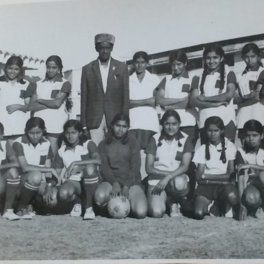 chitragk's tweet photo. Karnataka Women football team in  south  zone championship  at Hyderabad  With then Secretary KWFA Mr. Rachappa https://t.co/xPycWG02Tk