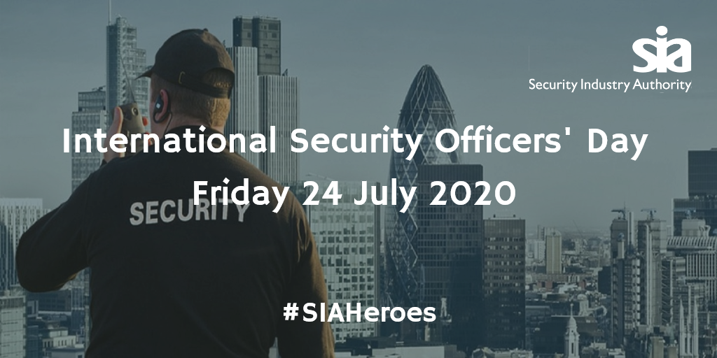 We salute all Security Professionals on International Security Officers’ Day – Friday 24 July 2020 (24/7). Smile and say thank you when you see a security officer at work!#securityguard #securityofficer  <a href="/thebsia/">The BSIA</a>  <a href="/SyInstitute/">Security Institute</a>