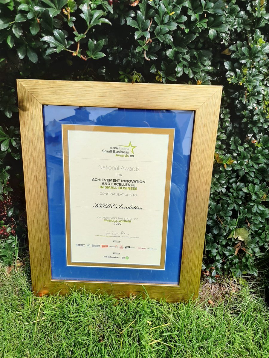 koresystem's tweet photo. Today we also received our awards from @SFA_Irl as overall winners and winners of the manufacturing category at the National Small Business Awards 2020.

We are so proud of our team, and so thrilled to be recognised on a national platform. https://t.co/ZTgXJlzmCB