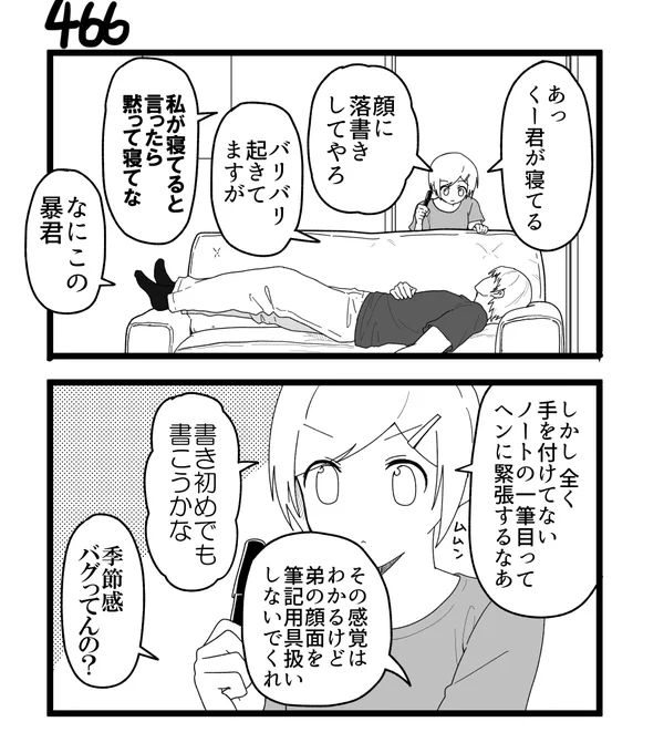 創作2コマ漫画 その466 