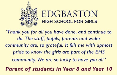 Edgbaston_High's tweet photo. #ehsinspire #ehstogether https://t.co/feY4Mn74ux