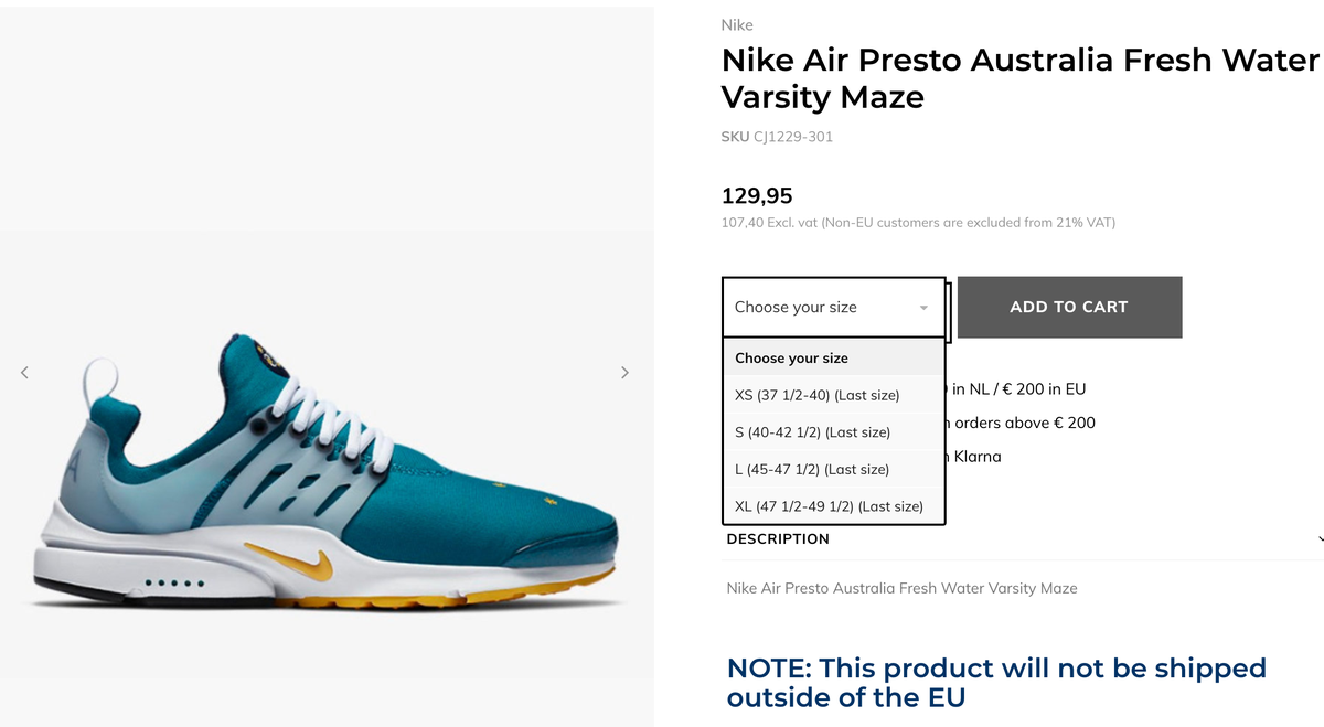 twitter nike presto