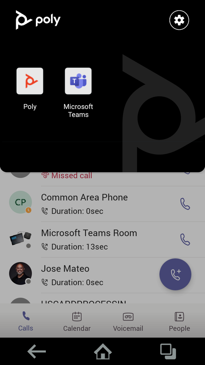 jdscher's tweet photo. Did you know that the Poly Trio C60 supports app switching for PSTN resiliency with #MicrosoftTeams? Just pull-down from the top to access an additional line registration to any supported SIP platform in the event PSTN connectivity in Teams is not available. https://t.co/ZpHirpVC0Q
