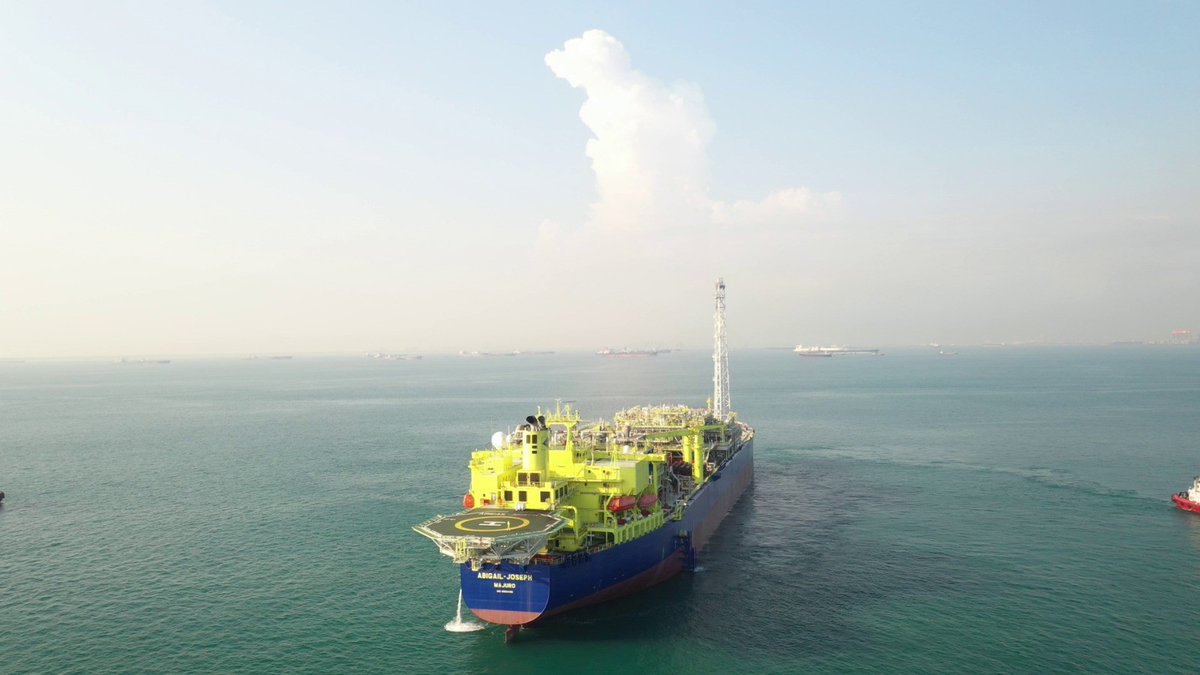 FirstEandP's tweet photo. The Nigerian National Petroleum Corporation (NNPC) and FIRST Exploration &amp; Petroleum Development Company Limited (FIRST E&amp;P) happily announce the arrival of the Abigail-Joseph Floating, Production, Storage and Offloading (FPSO) unit to Nigeria. https://t.co/QNFnfbozSg