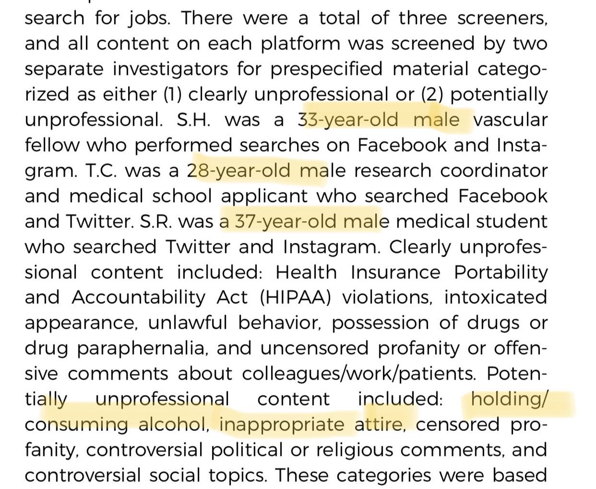 So this study was published shaming physicians for being “unprofessional” by wearing bikinis or holding a beer in a photo? And the study was conducted by 3 men who created fake social media accounts to spy on applicants?This “study” must be retracted. #MedTwitter  #MedBikini