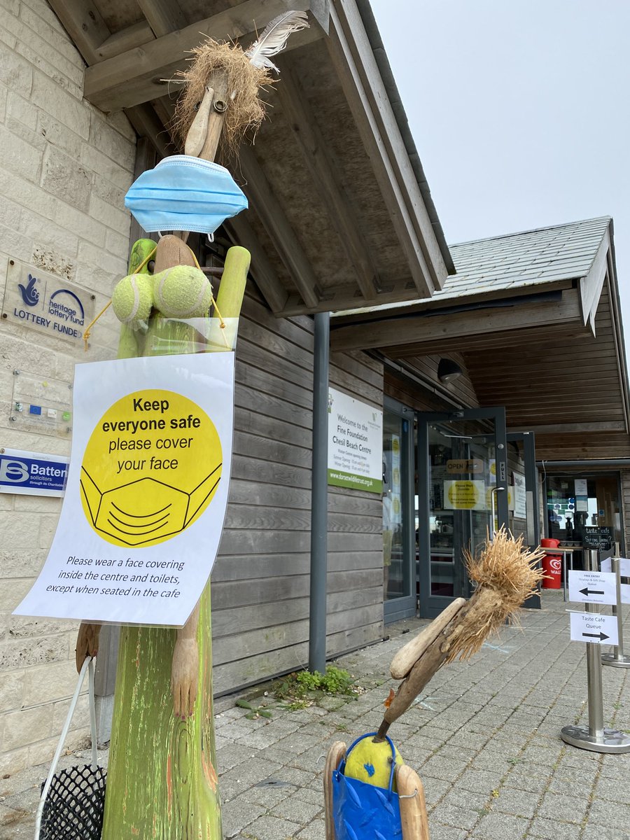 mkativusmith's tweet photo. Everyone has been wearing their face coverings at the Chesil Beach Centre today. #dwtwey #dorsetwt #dwtmarine https://t.co/t8JiUeHtmL