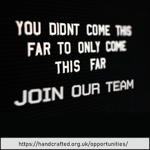 We are looking for somebody to join the Handcrafted team as an #administrator and #supportworker at our #Gateshead hub. Could this be a great #opportunity for you?
Check out handcrafted.org.uk/opportunities/ for more details and to get your application pack. #SmallCharityNE #CharityJobs