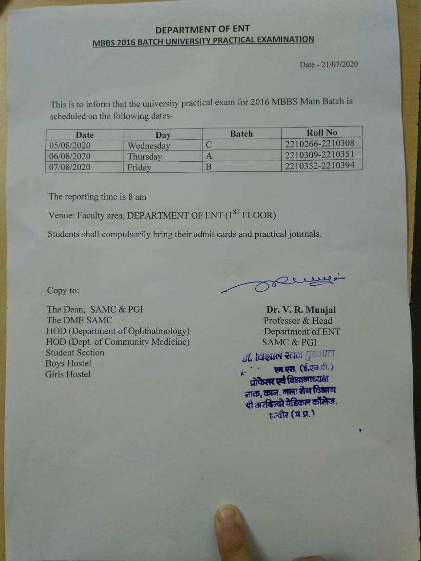 DishaVaidya1's tweet photo. @nidhiindiatv TIMETABLE FOR SAIMS INDORE, it is a containment zone and a hotspot https://t.co/RKV939fBRC