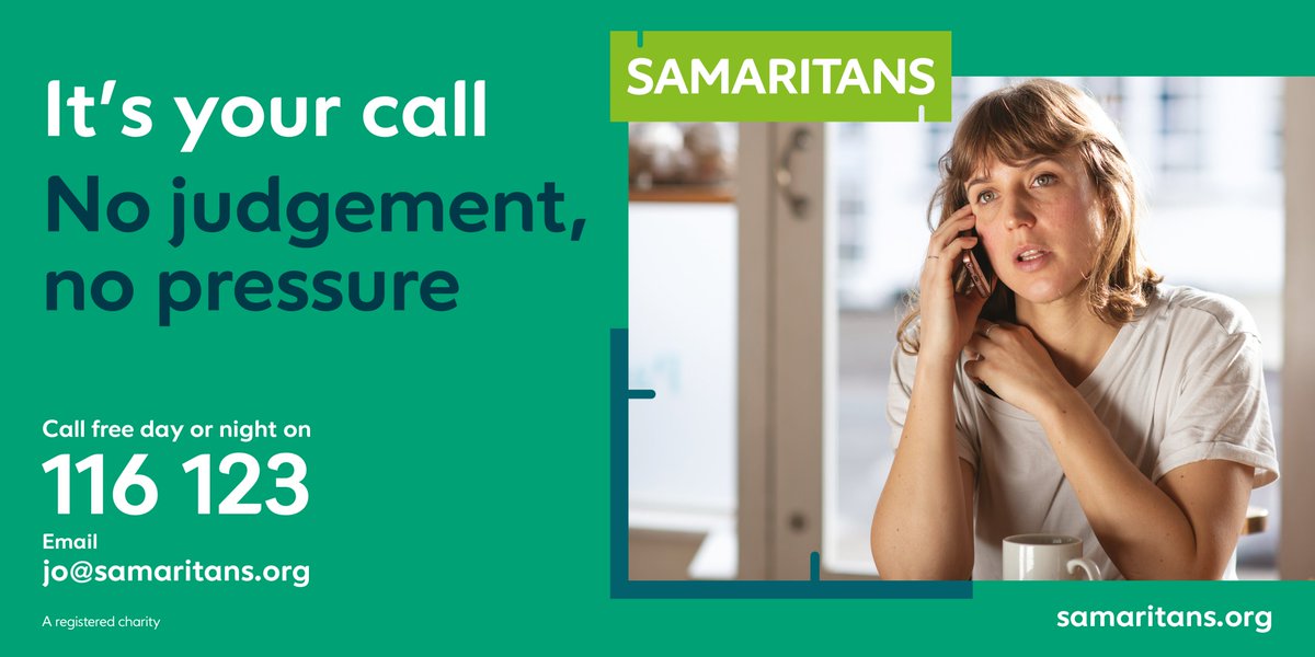 IOMAdvertising's tweet photo. @samaritans raise awareness of their incredible services throughout the year, but especially today on 24th July as a reminder that they there 24/7 to support anyone who needs to talk through emotional distress. https://t.co/s9cQ95QImS