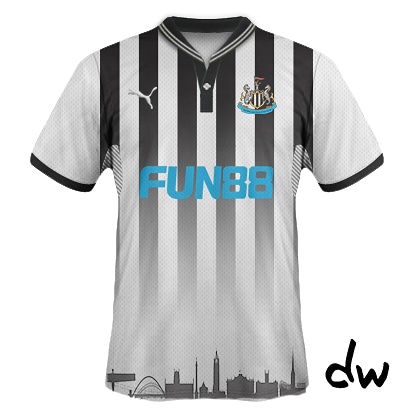 DWO1985's tweet photo. My effort at the new home kit. #nufc #kitdesigns #puma #fun88 #ashleyout #nufctakover #PremierLeague https://t.co/o6WH92papd