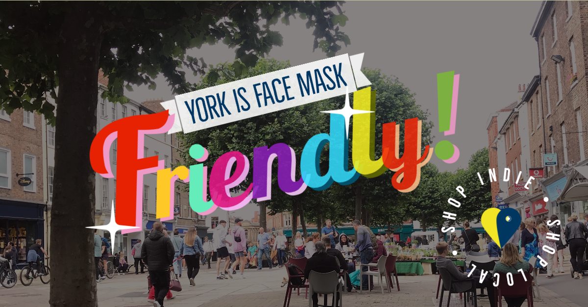 good_tasteclub's tweet photo. YORK NEEDS YOU!  We may be all wearing face masks but we are still smiling with our eyes ready to welcome you! Get down to the high street, shop, eat, drink, relax and explore #York and all it has to offer. Stay safe, shop local, wear a mask! 😷💫🌈💛 #facemasks #WearAMask https://t.co/3OyZRmi4a7