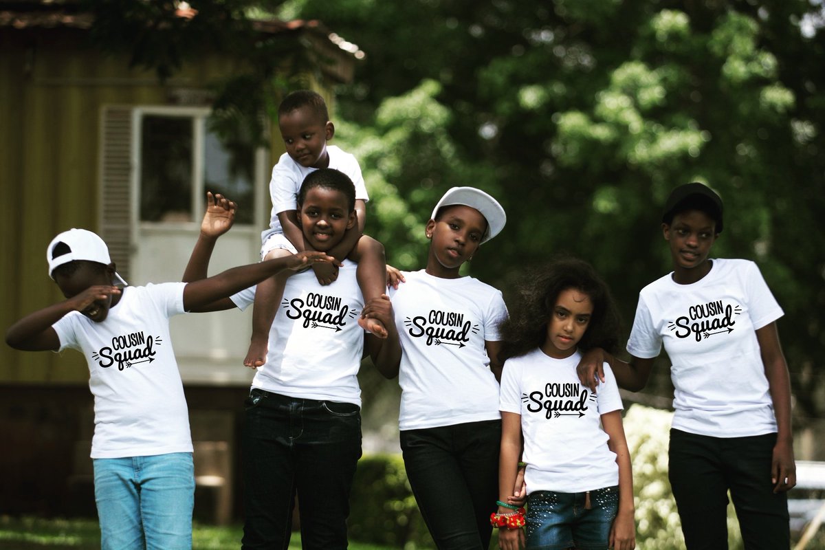 thinkinkug's tweet photo. #FridayVibes When the coolest squad rolls in at the next #familyreunion, make sure they do it with a whole shirtload of cool. 😎 Talk to us on 0751370668 and get the youngins looking fab🌟  #ThinkInkTees #KidsTees #CousinSquad #ThinkInkPrint https://t.co/CftgsaE5oj