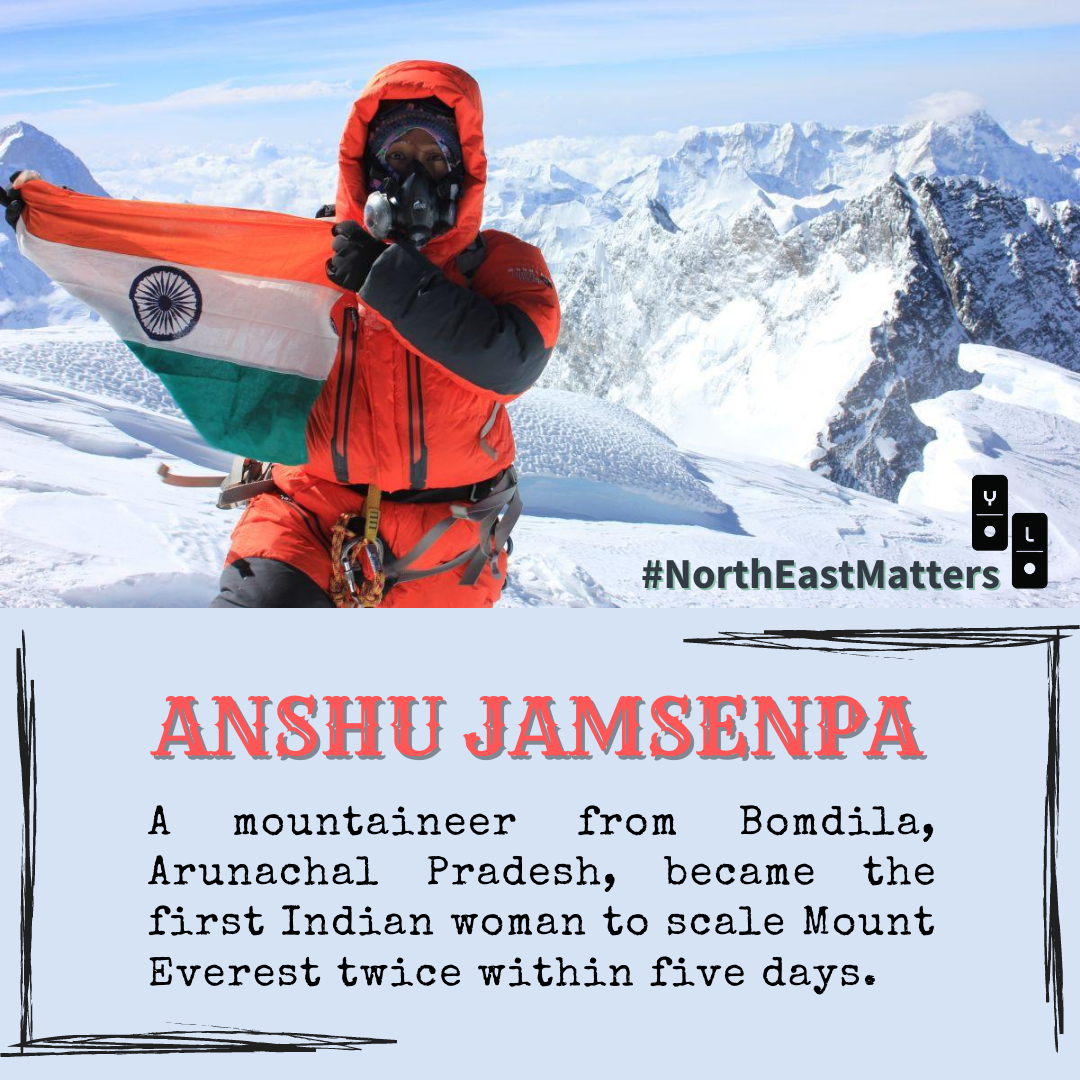 CampaignYolo's tweet photo. Mother-of-two Anshu Jamsenpa, aged 38, has scaled the Mt. Everest 5 times!
In 2017, she became the first Indian woman to conquer the Everest twice in 5 days. This was her second double ascent on a single trip!

She's inspirational and she makes India proud 🇮🇳
#NorthEastMatters https://t.co/5YXOJBtE1Q