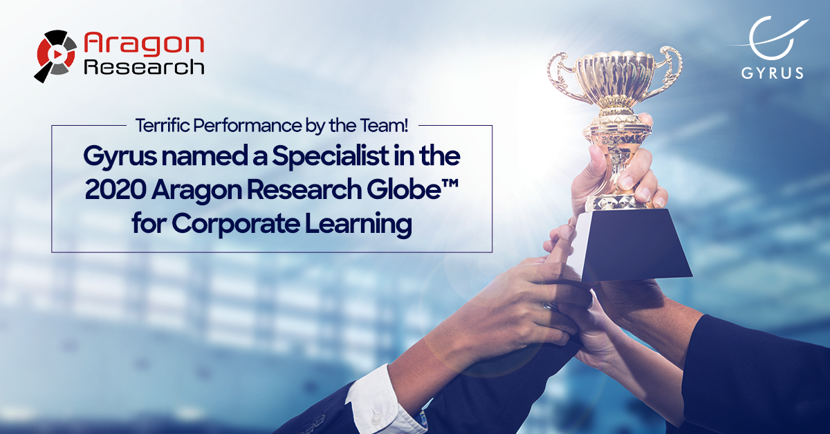 GyrusSystems's tweet photo. We are delighted to announce that we are named a #Specialist in the 2020 #AragonResearch Globe™ for #CorporateLearning for the fifth consecutive year.
To read about it, click here - https://t.co/5QHMNxgV8d
#Gyrus #GyrusLMS #LMS #GyrusAim #LearningManagementSystem #Aragon https://t.co/oXuilQiVZc
