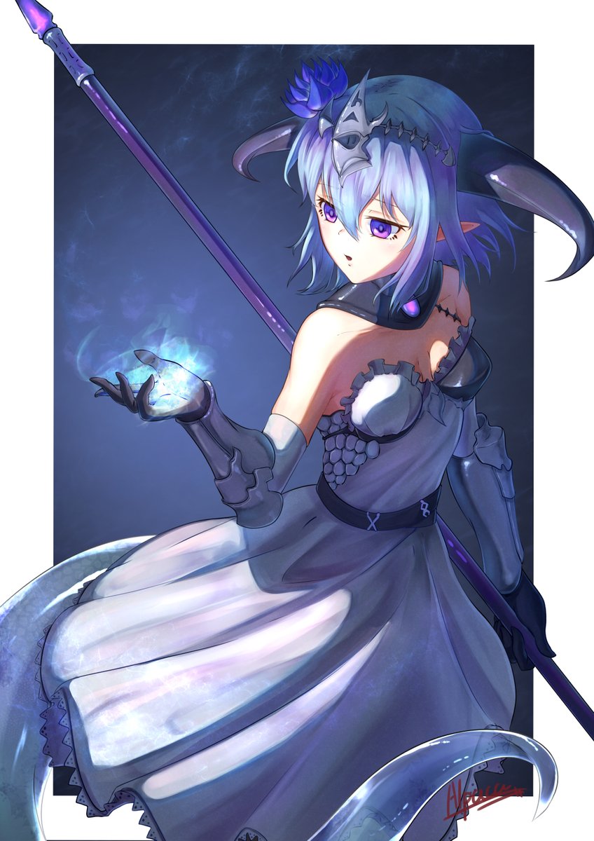 前から描きたかったフィルレインを描いた Shadowverse 神撃のバハ Alpacaのイラスト