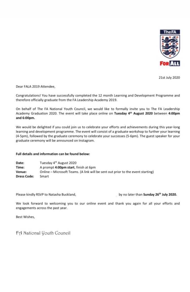 lipa_nessa's tweet photo. Proud to announce that I will be graduating from the #FA Leadership Academy in the coming weeks. The skills gained and memories made will forever make this moment a staple.
Special thanks to the @YouthSportTrust and @TheFA_NYC for making this possible!
#FALA19 https://t.co/3E163M472U