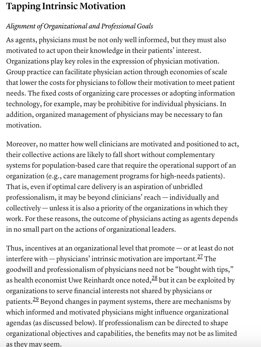 3/ For decades, primary care docs have put their head down and somehow made it workAs  @JMichaelMcW points out poignantly, professionalism is a powerful forceBut we create moral injury if our duty to patients and the duty to our organization/employer are at odds every day