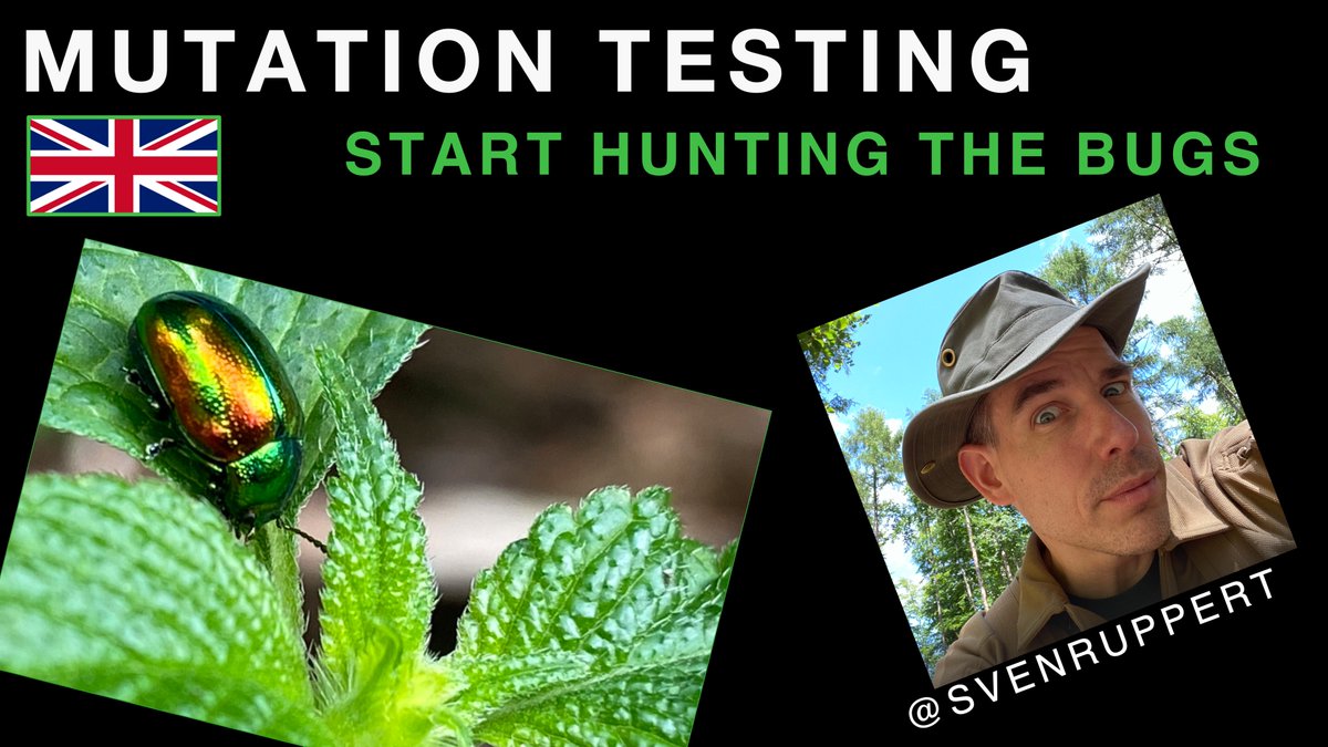 SvenRuppert's tweet image. premiere on Youtube - 29.07.2020 lnkd.in/dnyesQ9 
#tdd #mutationtesting #pitest