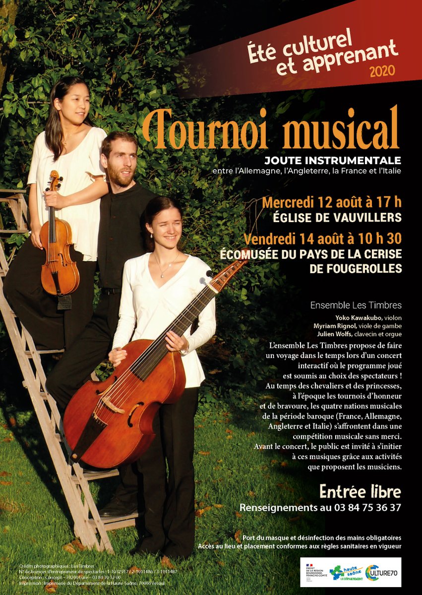 CCHauteComte's tweet photo. Fleuron de la scène musicale, l’ensemble Les Timbres propose de joyeuses immersions, sous formes d’ateliers et de mini-concerts à vivre en famille !

Gratuit ! https://t.co/QLsRucgktp