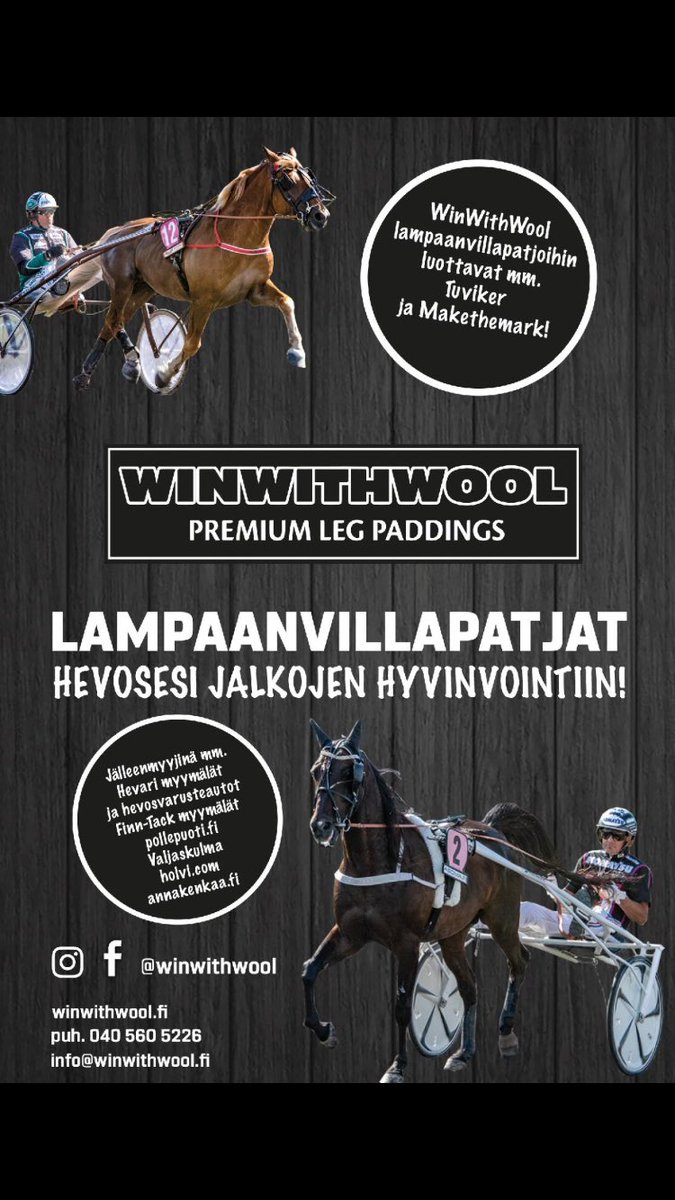JoonaKontinen's tweet photo. #winwithwool #tuviker #hevoset #ravit #makethemark https://t.co/93gs7tahVM