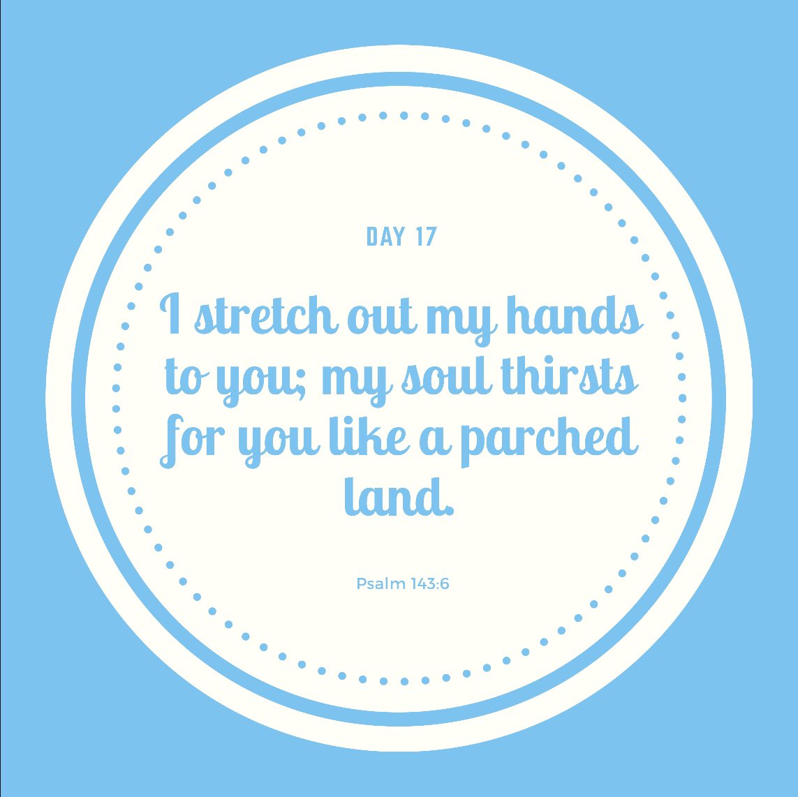 UCatOKSTATE's tweet photo. - Day 17 -
Continue this prayer in your own way. Ask God to satisfy your heart. Ask him to help you see the places that you keep drinking salt water instead of living water. Ask Him to help you seek satisfaction in Him. https://t.co/kd8yHg1E8K