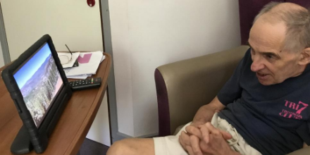 RusthallLodgeCH's tweet image. Here's one of our residents using @dementia_IM to watch a thrilling video of a mountain biker cycling down a mountain. He found this very exciting to watch! 😊 To read more, click here 🔗 buff.ly/3jwUanM.

#CareHome #WellbeingProgramme #TunbridgeWells