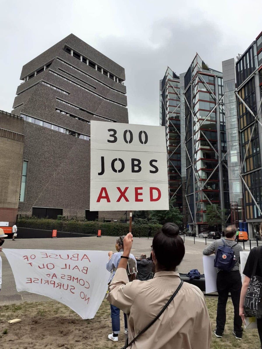PCSCultureGroup's tweet photo. "Dear art lovers, if you ever saw us working in Tate shops, if you ever talked to us and felt looked after, if you ever felt we love art, just like you do, please help us keep our jobs. SHAME THE @TATE BY GIVING US YOUR SUPPORT."
Protest Monday 27July
#TateNotGreat #AgiTate https://t.co/5bQeGzu8qR