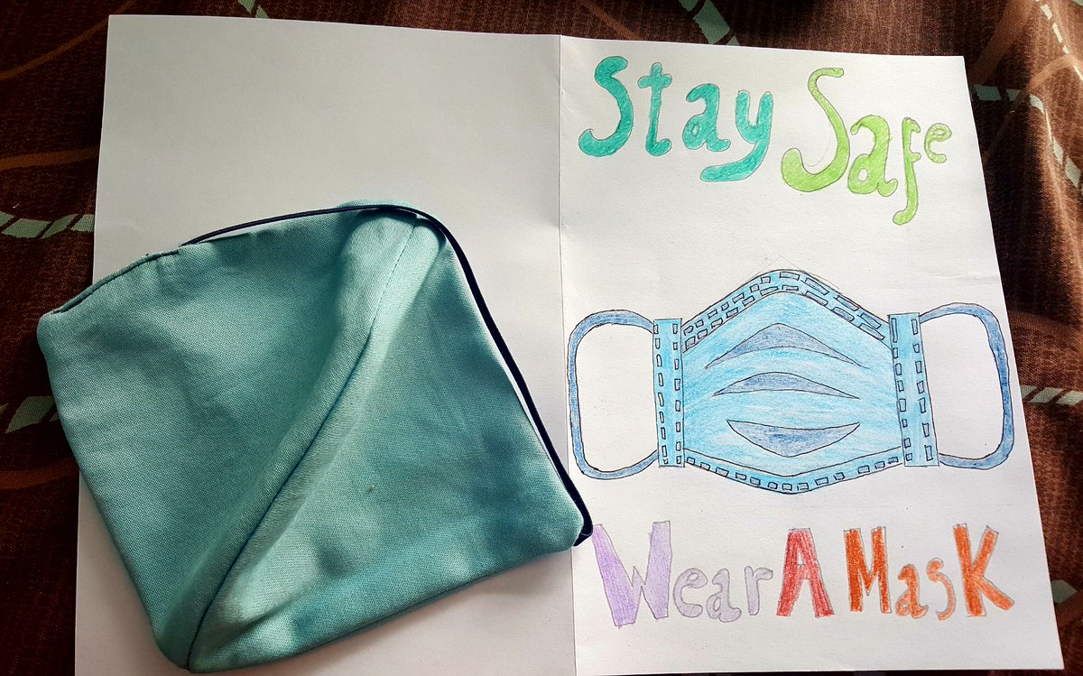 Batul72's tweet photo. @LeicesterFSO #UolDailyChallenge made this mask for my friend because she dosent have one and it's now law. Thought it would help her as she couldn't go get one. https://t.co/uJU55odAyG