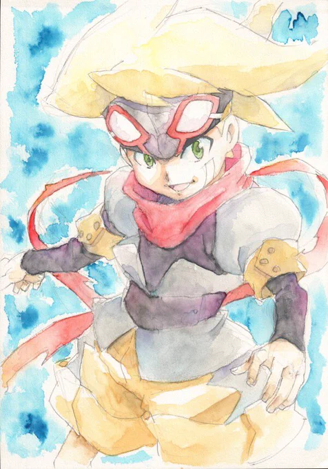 やっと乾燥しましたw
ボクらの太陽のジャンゴです。
梅雨時の水彩はこれがツラい…

まだ紙が微妙に湿気ってるけどスキャンするくらいは大丈夫かな。 