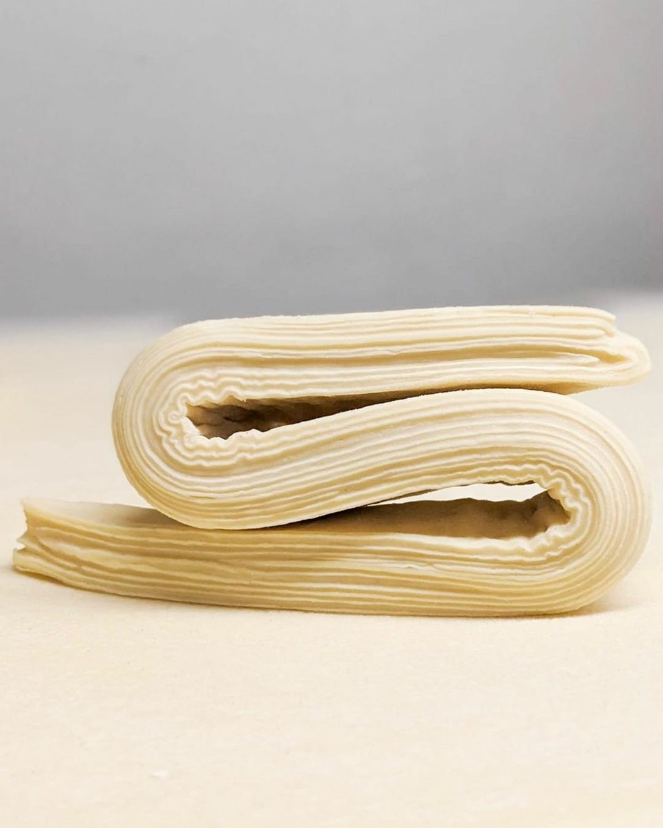 thoughtfulbread's tweet photo. Whoa! 
Look at the layers and lamination. It would be a shame to miss out on the pastries made with this 🥐 

Pop into the bakery today or tomorrow to grab some pastries for the weekend☀️
•
•
•
#pastry #ogreshavelayers #bakery #tgif https://t.co/gx98uKpDk3