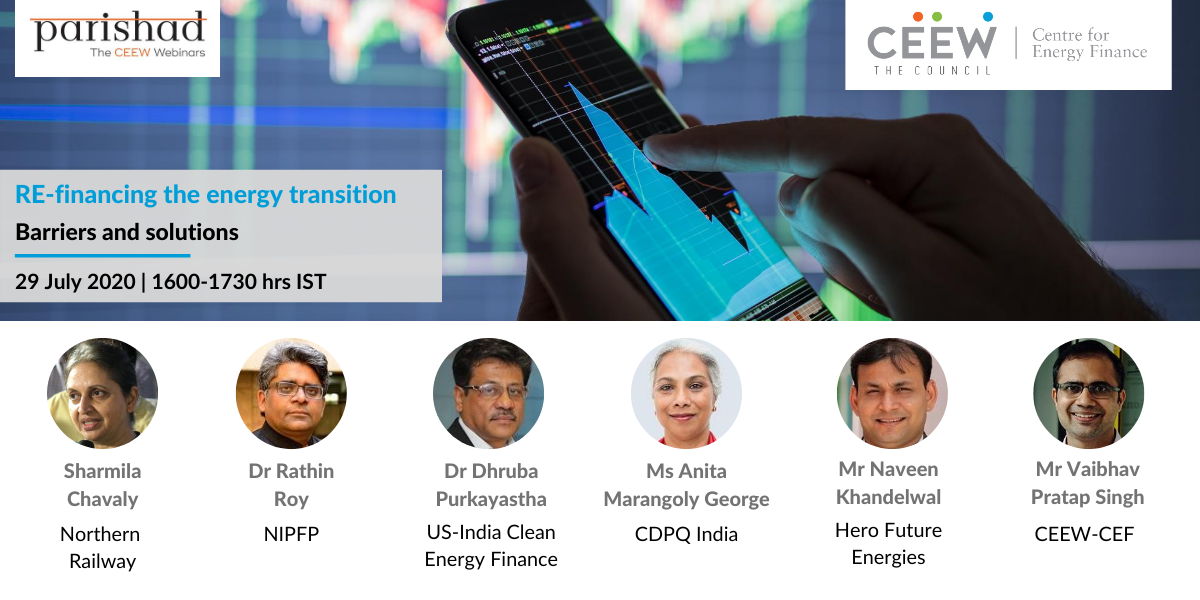 CEEW_GFC's tweet photo. What are the key risks &amp; critical interventions needed to finance the #energy transition in #India?

Join the conversation with Sharmila Chavaly @EmergingRoy @P_Dhruba @AnitaMarangoly @naveenkha @tweetvaibhav1

Register: https://t.co/sym2KEAlvh  
#finance #renewables #cleanenergy https://t.co/Zs4n0NMAmP